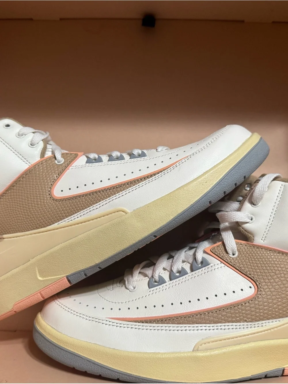 Jordan Tan Beige Sneaker Inner Lining with Brand Tag